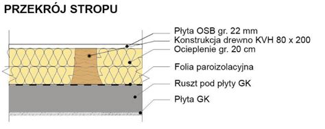 Przekrój stropu zbrojonego
