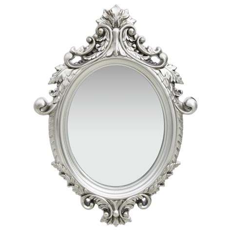 Eleganckie lustro wiszące z ozdobną ramą w łazience