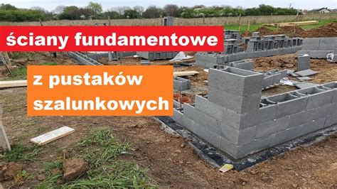Schemat zbrojenia ściany z pustaków szalunkowych