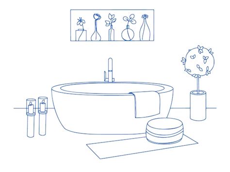 Ilustracja przedstawiająca typowe przedmioty łazienkowe do pokolorowania