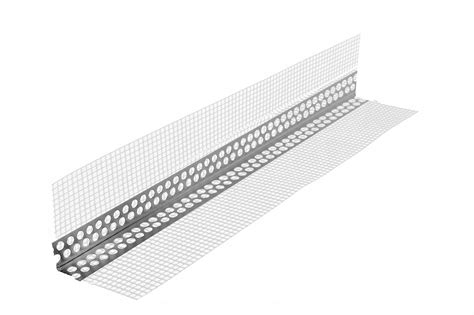 Przekrój narożnika aluminiowego z siatką