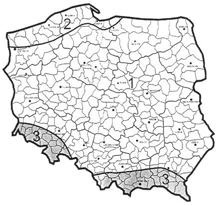 Mapa stref obciążenia wiatrem w Polsce