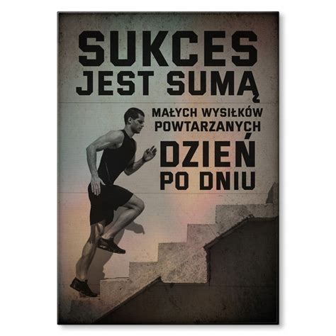 Plakat motywacyjny z cytatem na siłowni